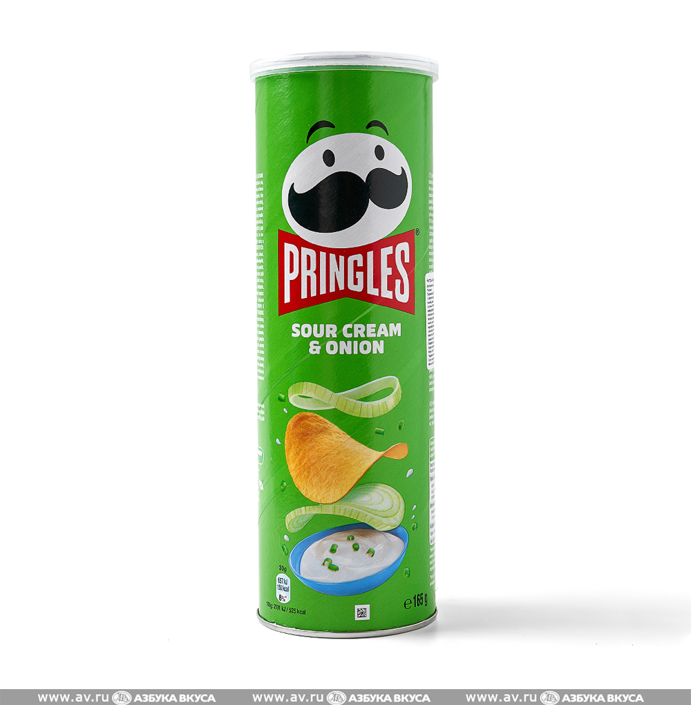 Изображение товара Чипсы картофельные со сметаной и луком, Pringles, 165 г, Польша Изображение товара Чипсы картофельные со сметаной и луком, Pringles, 165 г, Польша