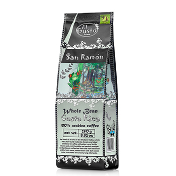 Изображение товара Кофе в зёрнах San Ramon, EL Gusto, 250 г, Коста-Рика