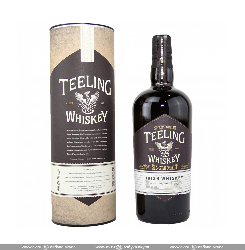 Изображение товара Ирландский виски Teeling Single Malt 46% 0. 7L - премиальный односолодовый напиток Изображение товара Ирландский виски Teeling Single Malt 46% 0. 7L - премиальный односолодовый напиток