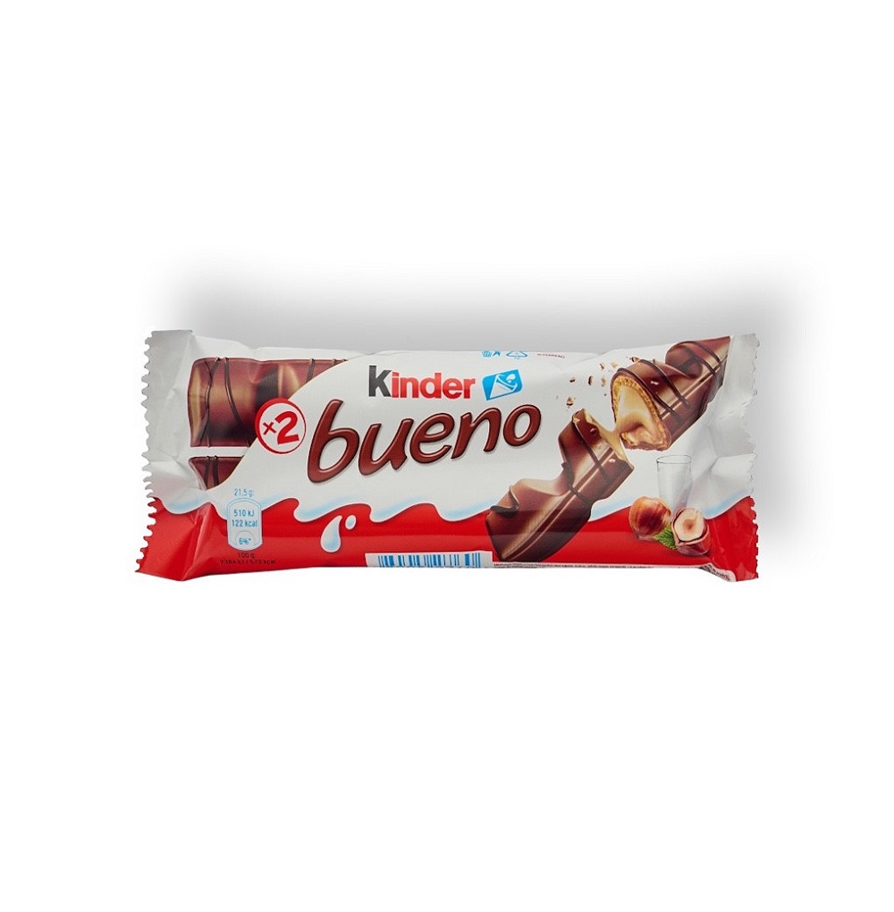 Изображение товара Шоколадный батончик Bueno, Kinder, 43 г, Польша Изображение товара Шоколадный батончик Bueno, Kinder, 43 г, Польша