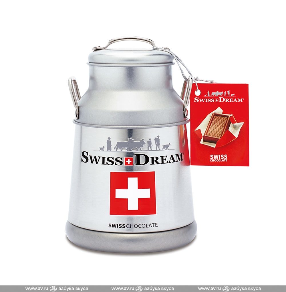Изображение товара Набор шоколадных плиток Swiss Dream Традиционный бидон 125 г, Швейцария Изображение товара Набор шоколадных плиток Swiss Dream Традиционный бидон 125 г, Швейцария