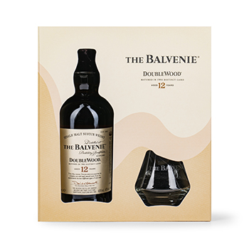 Изображение товара Виски шотландский Balvenie Speyside Single Malt Double Wood 12 YO 0.7 L в п/у + 2 бокала