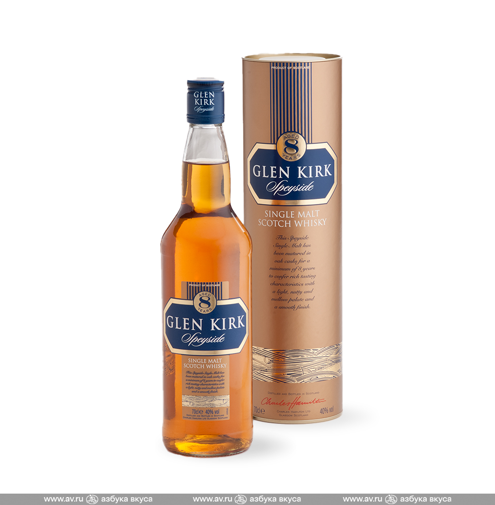 Изображение товара Виски шотландский Glen Kirk Speyside Single Malt 8 YO, 0.7 L, в п/у Изображение товара Виски шотландский Glen Kirk Speyside Single Malt 8 YO, 0.7 L, в п/у