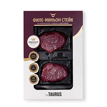 Изображение товара Стейк филе-миньон из говядины, Taurus, 350 г, Россия