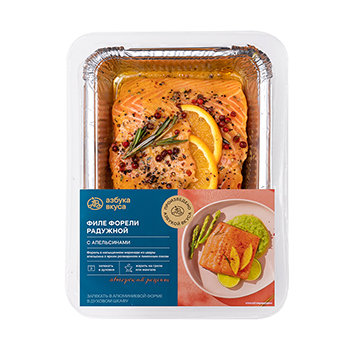 Изображение товара Форель радужная с апельсинами для запекания, «Азбука вкуса», Россия