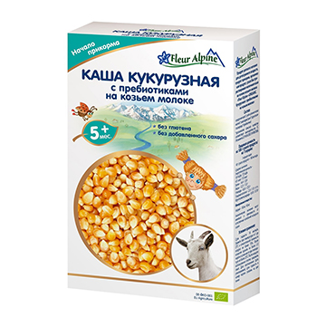 Изображение товара Каша кукурузная с пребиотиками на козьем молоке с 5 месяцев, Fleur Alpine, 200 г, Германия