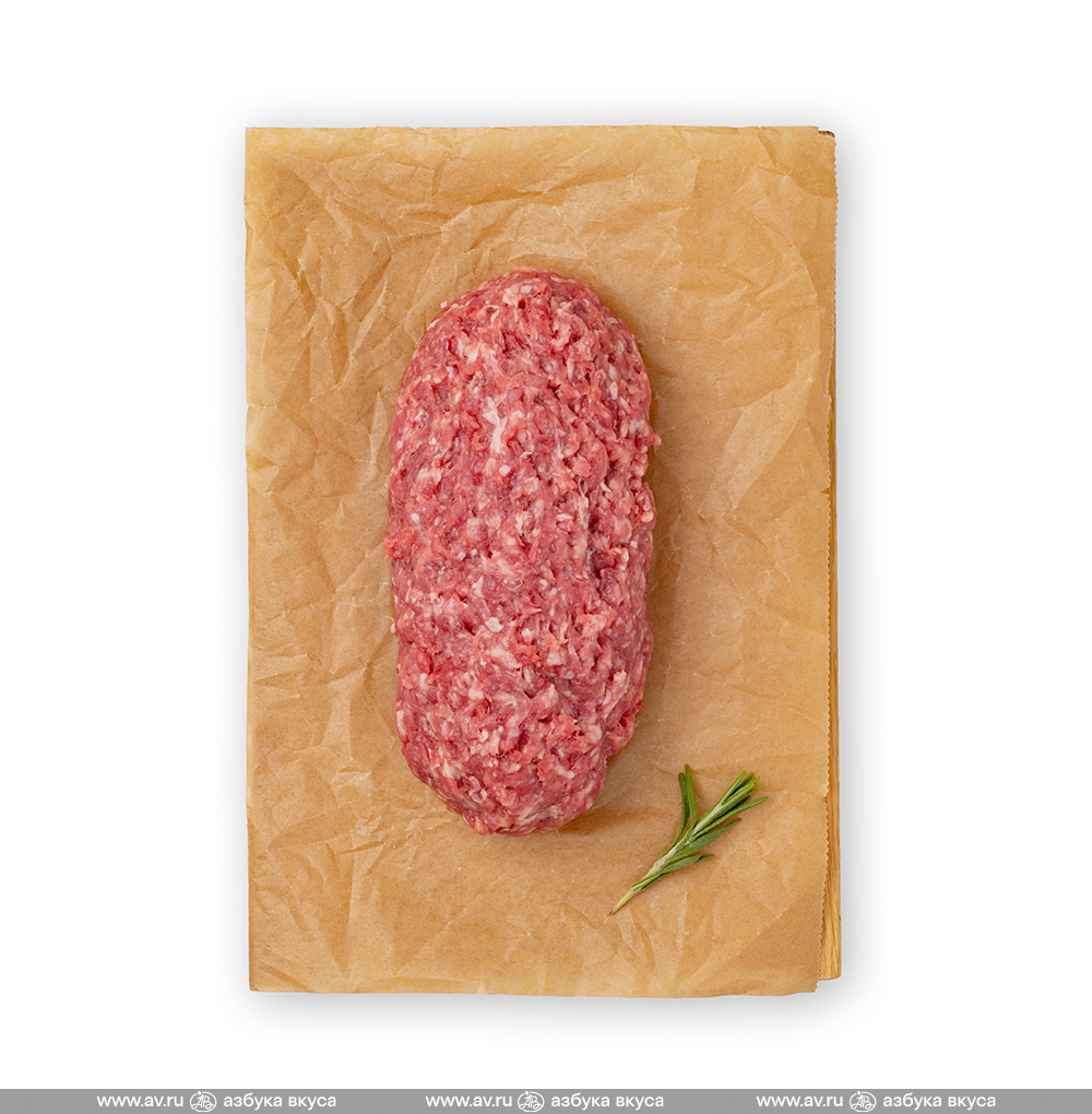 Изображение товара Фарш из говядины и свинины, «Азбука вкуса», Россия Изображение товара Фарш из говядины и свинины, «Азбука вкуса», Россия
