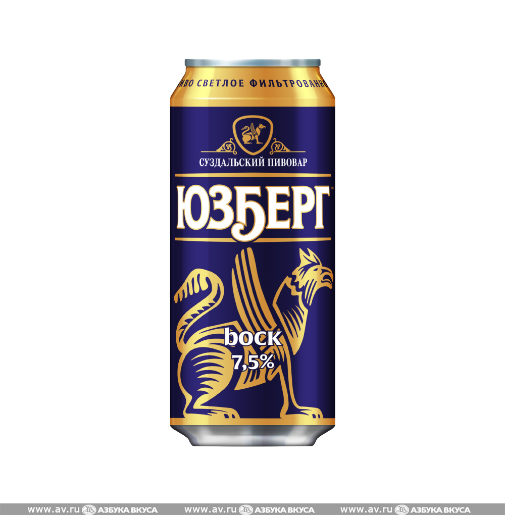 Изображение товара Пиво светлое Юзберг Bock 7,5%, 0.45 L, ж/б, Россия Изображение товара Пиво светлое Юзберг Bock 7,5%, 0.45 L, ж/б, Россия