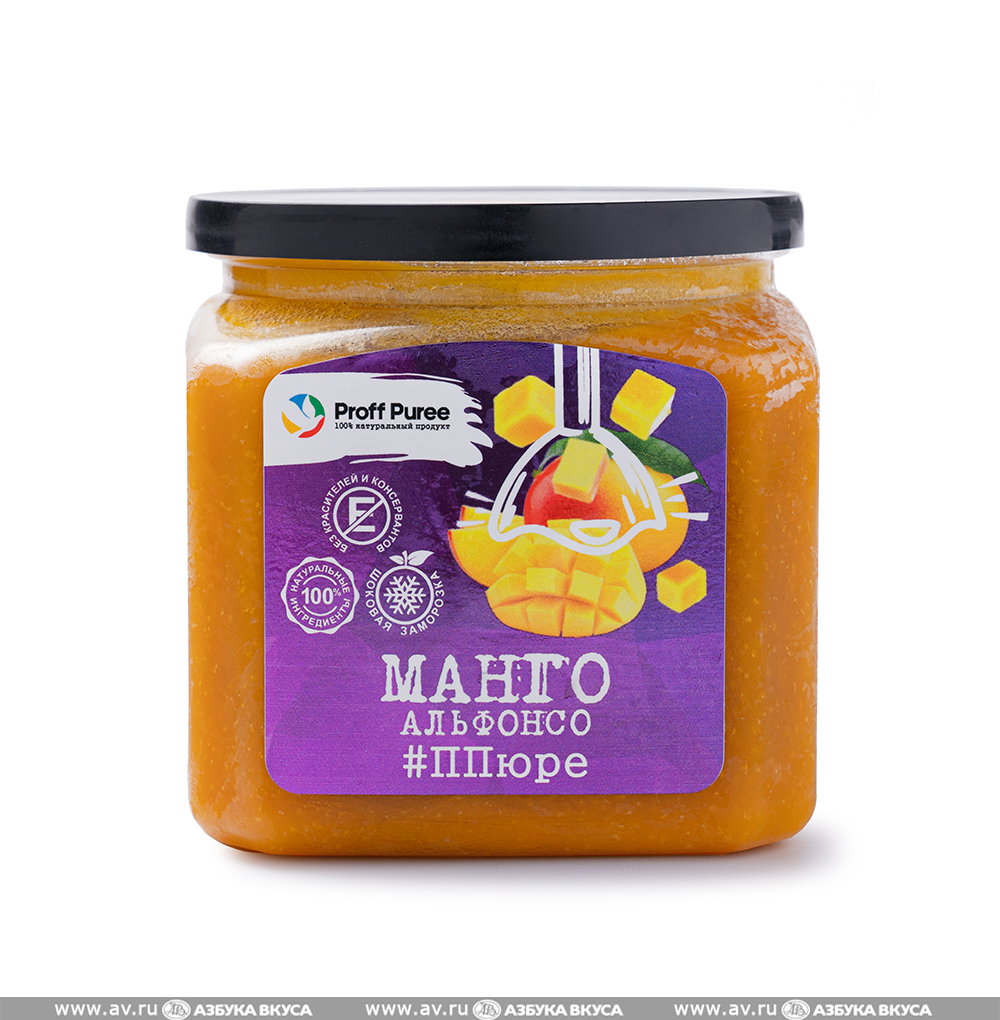 Изображение товара Пюре фруктовое замороженное «Манго Альфонсо», PROFF PUREE, 500 г, Россия Изображение товара Пюре фруктовое замороженное «Манго Альфонсо», PROFF PUREE, 500 г, Россия