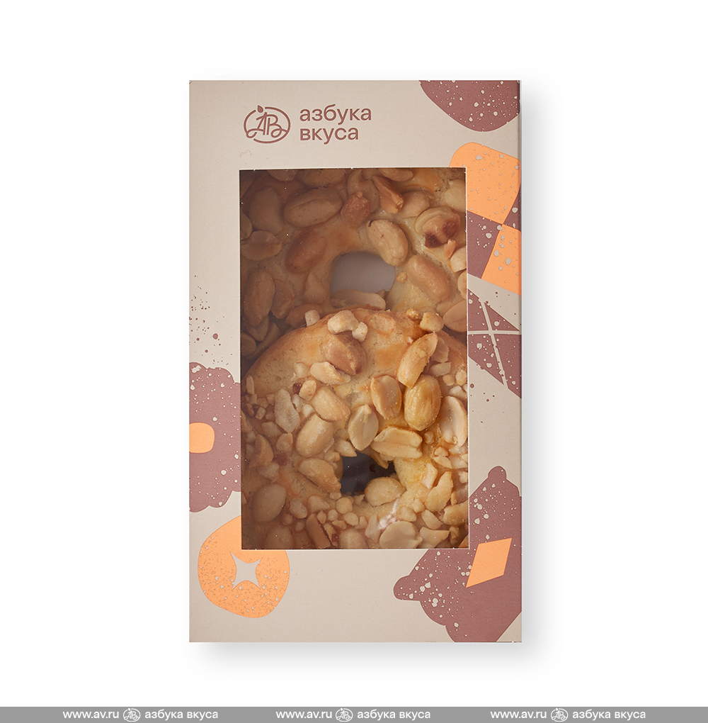 Изображение товара Печенье «Песочное кольцо ореховое», «Азбука вкуса», 145 г, Россия