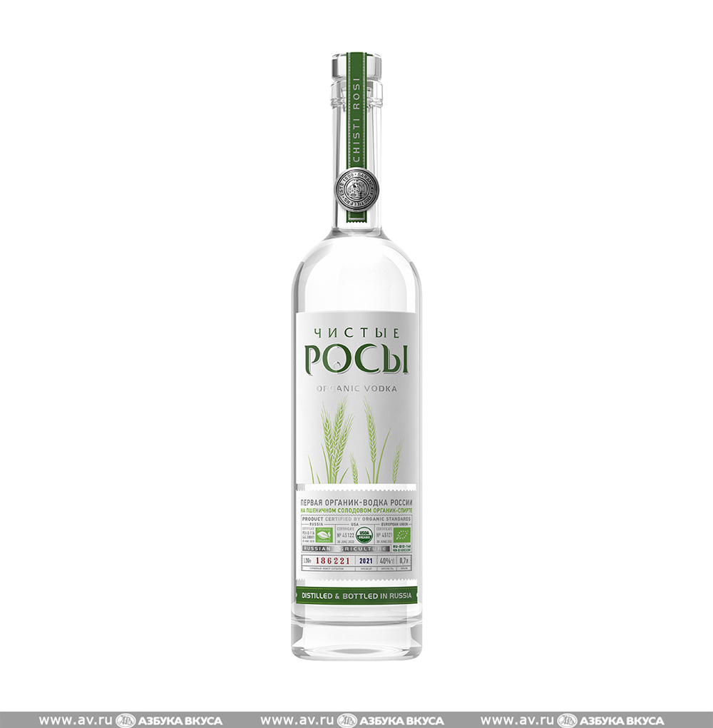 Изображение товара Водка Чистые Росы 0.7 L органическая премиум классика Россия Изображение товара Водка Чистые Росы 0.7 L органическая премиум классика Россия