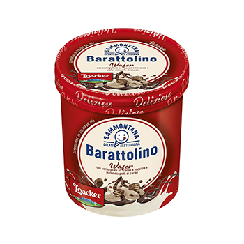 Изображение товара Десерт замороженный Итальянское мороженое Вафер Бараттолино, Sammontana, 500 г, Италия