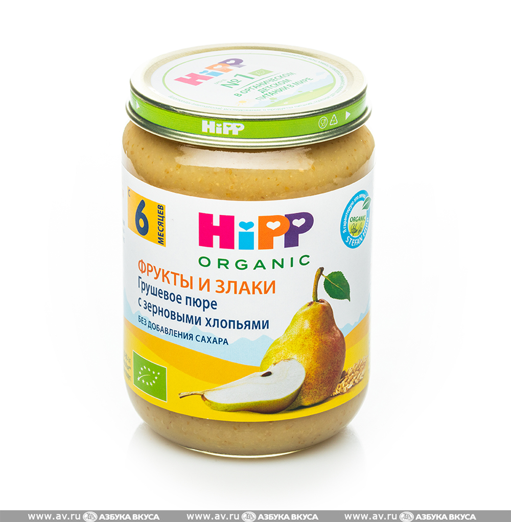 Изображение товара Пюре фруктовое грушевое с зерновыми хлопьями, HiPP, с 6 месяцев, 190 г, Россия Изображение товара Пюре фруктовое грушевое с зерновыми хлопьями, HiPP, с 6 месяцев, 190 г, Россия