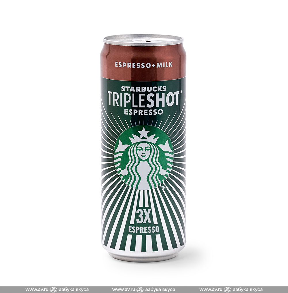 Изображение товара Молочный кофейный напиток Tripleshot Espresso, Starbucks, 300 мл, Дания Изображение товара Молочный кофейный напиток Tripleshot Espresso, Starbucks, 300 мл, Дания