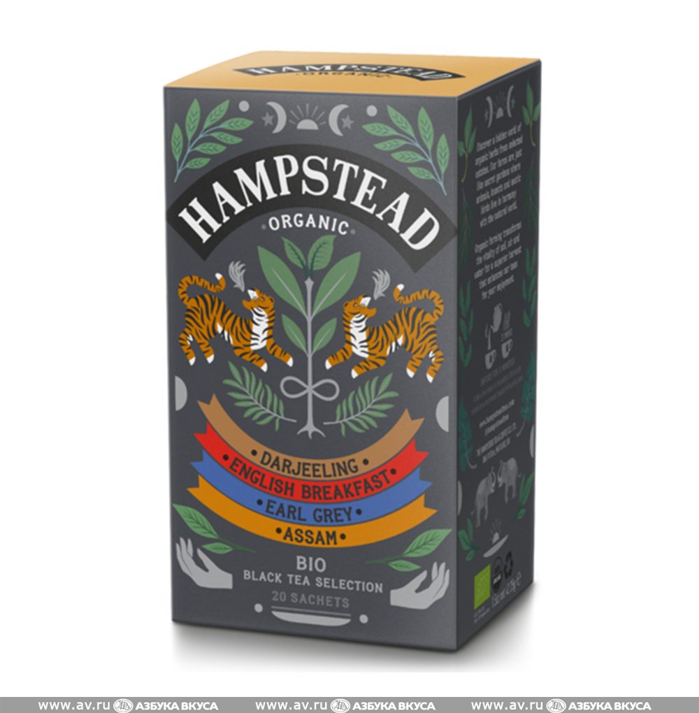 Изображение товара Чай черный "Ассорти" Hampstead 20х2.06 г, Великобритания Изображение товара Чай черный "Ассорти" Hampstead 20х2.06 г, Великобритания