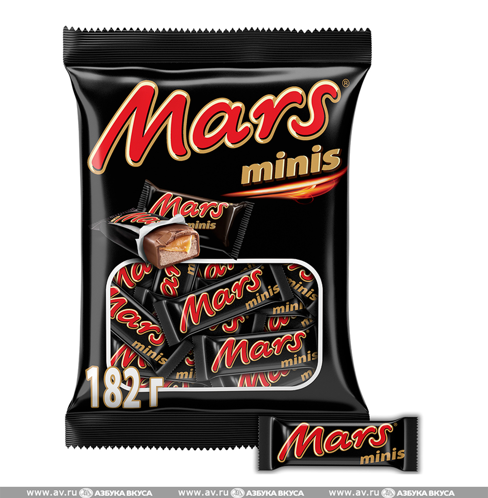 Изображение товара Шоколадные батончики Minis, Mars, 182 г, Нидерланды Изображение товара Шоколадные батончики Minis, Mars, 182 г, Нидерланды