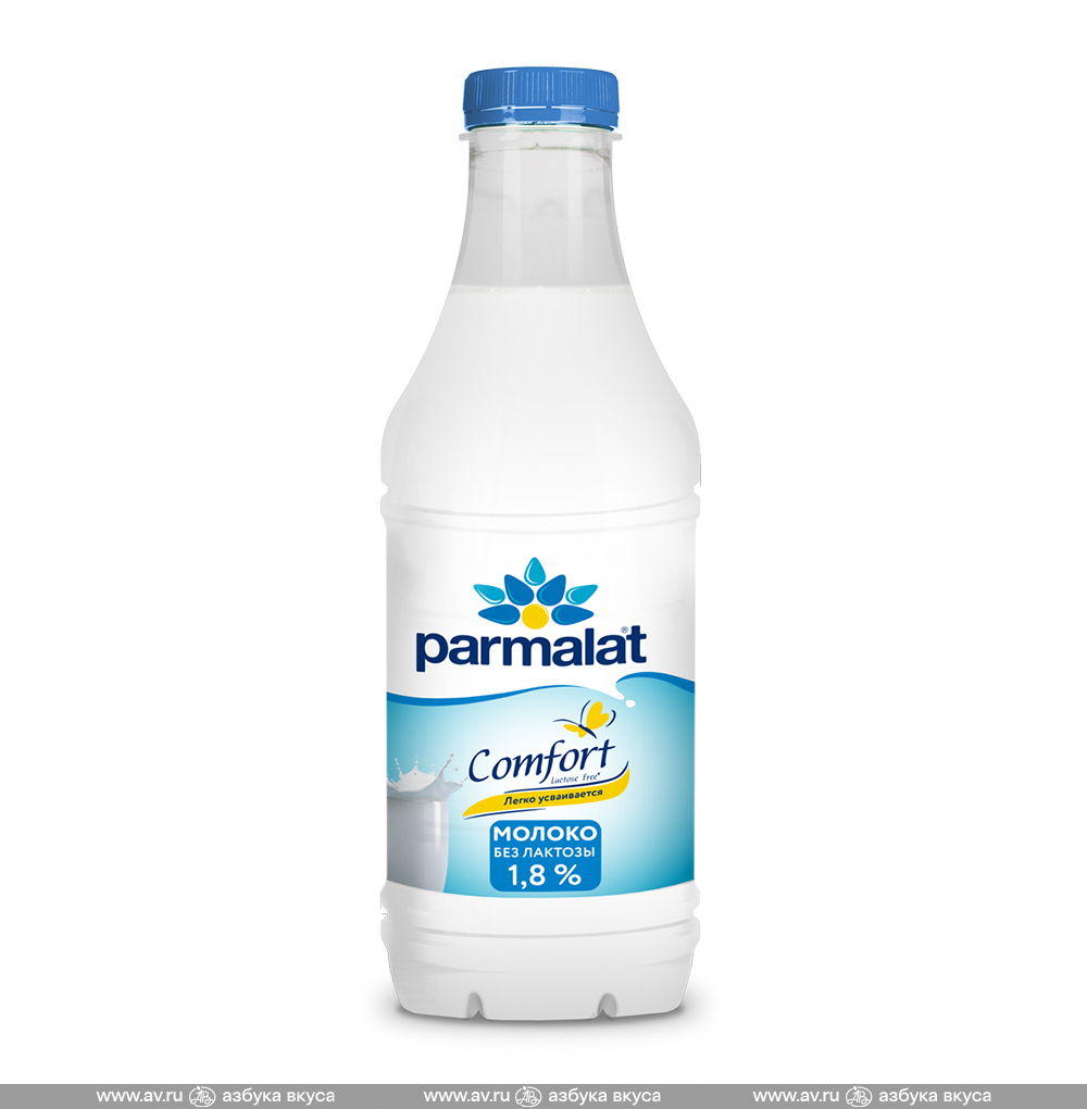 Изображение товара Молоко безлактозное Comfort пастеризованное 1.8%, Parmalat, 900 мл, Россия, БЗМЖ Изображение товара Молоко безлактозное Comfort пастеризованное 1.8%, Parmalat, 900 мл, Россия, БЗМЖ