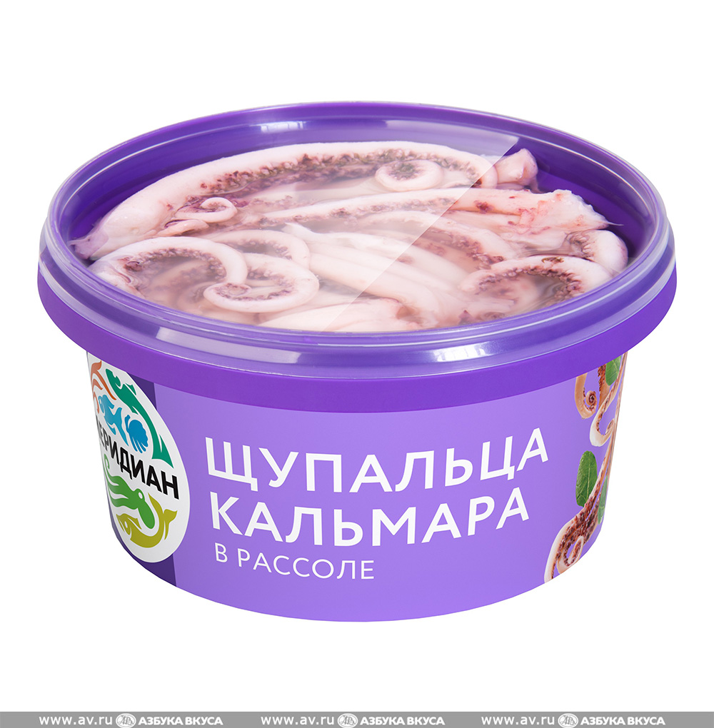 Изображение товара Щупальца кальмара в рассоле, «Меридиан», 430 г, Россия