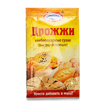 Дрожжи сухие Домашняя кухня хлебопекарные 12г Россия