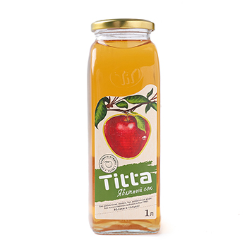 Сок прямого отжима яблочный, Titta, 1 л, Армения