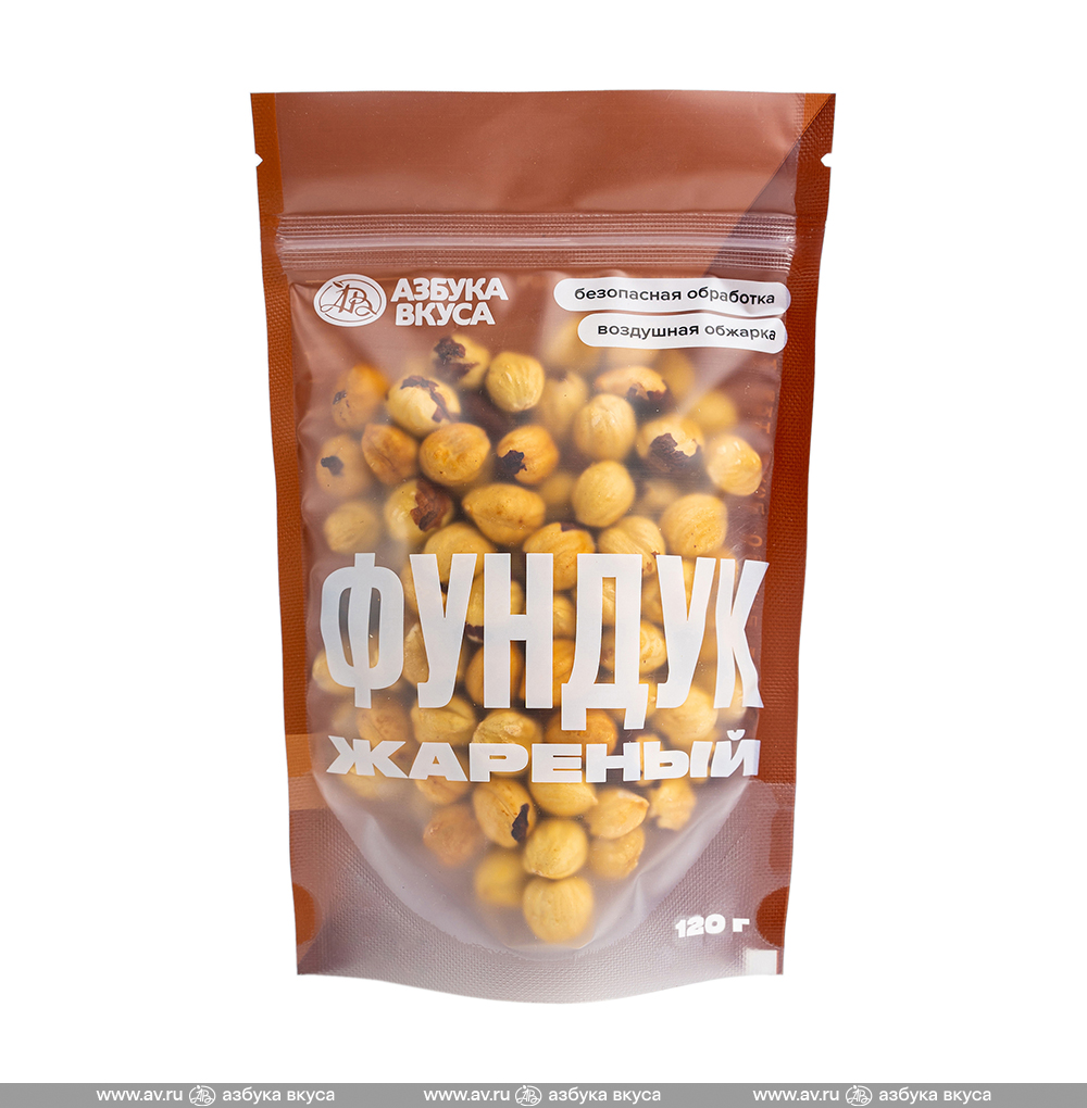 Изображение товара Орехи фундук жареный, «Азбука вкуса», 120 г, Россия Изображение товара Орехи фундук жареный, «Азбука вкуса», 120 г, Россия