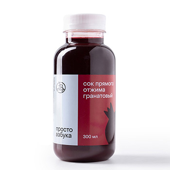 Изображение товара Сок Гранатовый прямого отжима «Просто Азбука» 0.3л, Россия