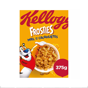 Изображение товара Готовый завтрак Kellogg's хлопья Frosties с медом и арахисом 375г, Франция