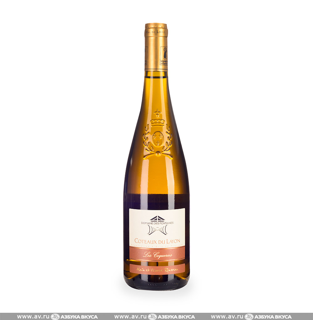 Изображение товара Французское сладкое белое вино AOC Coteaux du Layon Les Coqueries 0.75 Л Изображение товара Французское сладкое белое вино AOC Coteaux du Layon Les Coqueries 0.75 Л