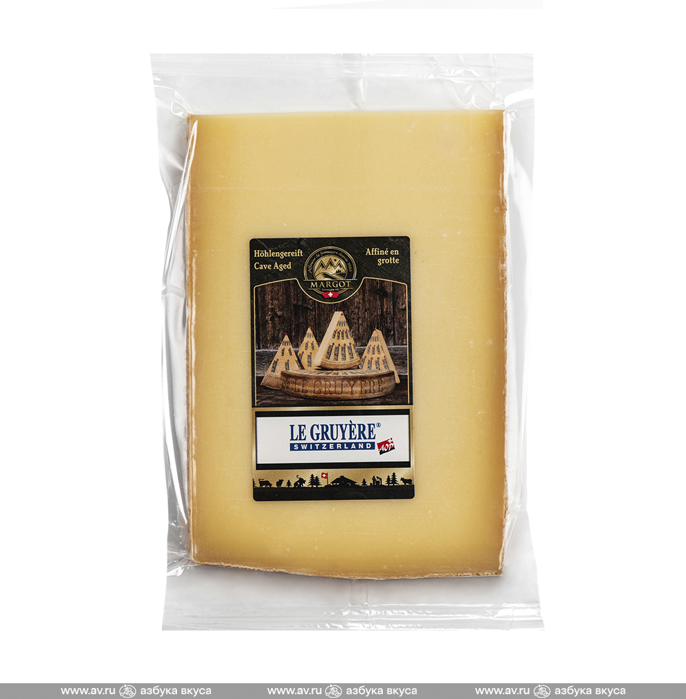 Изображение товара Сыр твердый Грюйер 49%, «Margot Fromages», Швейцария БЗМЖ Изображение товара Сыр твердый Грюйер 49%, «Margot Fromages», Швейцария БЗМЖ