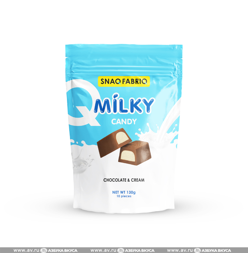 Изображение товара Конфеты шоколадные без сахара Milky Candy со сливочной начинкой, SNAQFABRIQ, 130 г, Россия