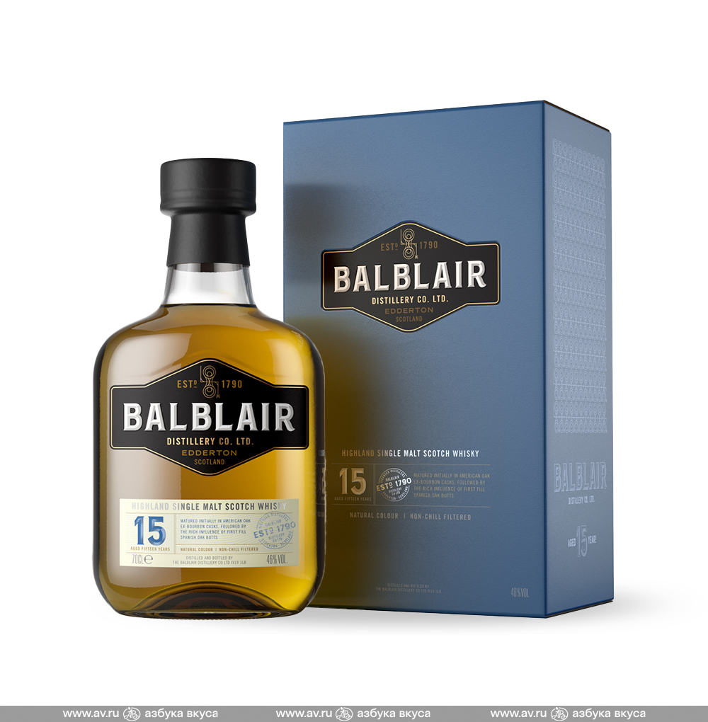Изображение товара Виски шотландский Balblair Highland Single Malt 15 YO 46%, в п/у, 0.7 L