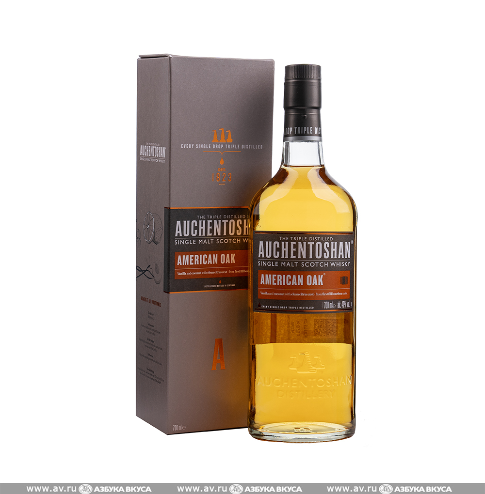 Изображение товара Виски шотландский Auchentoshan Lowland Single Malt American Oak, 0.7 L, п/у Изображение товара Виски шотландский Auchentoshan Lowland Single Malt American Oak, 0.7 L, п/у