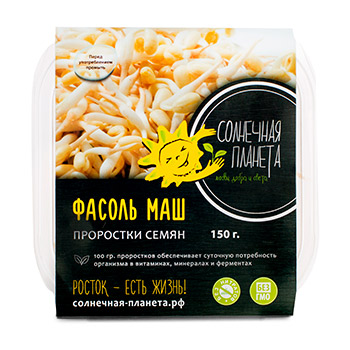 Проростки фасоли маш, «Солнечная планета», 150 г, Россия