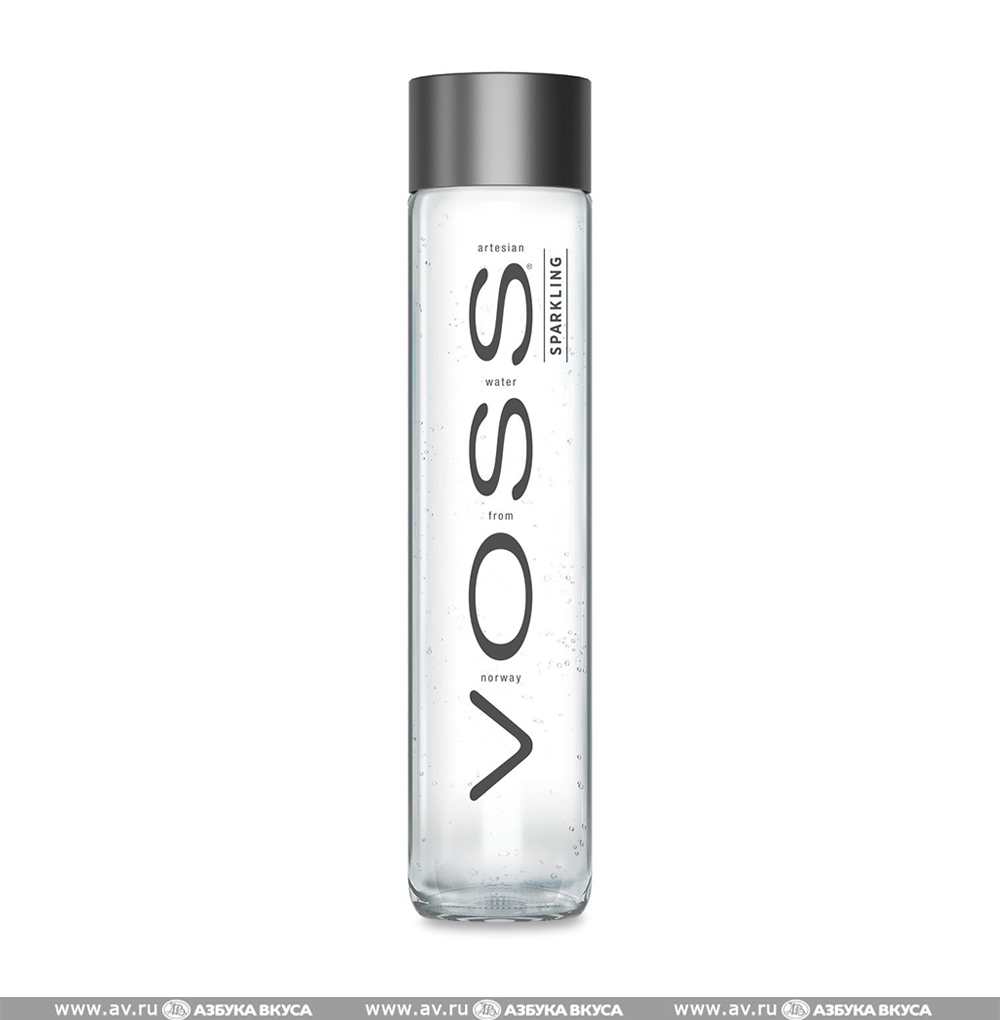 Изображение товара Вода питьевая газированная, стеклянная бутылка, Voss, 0.8 л, Норвегия