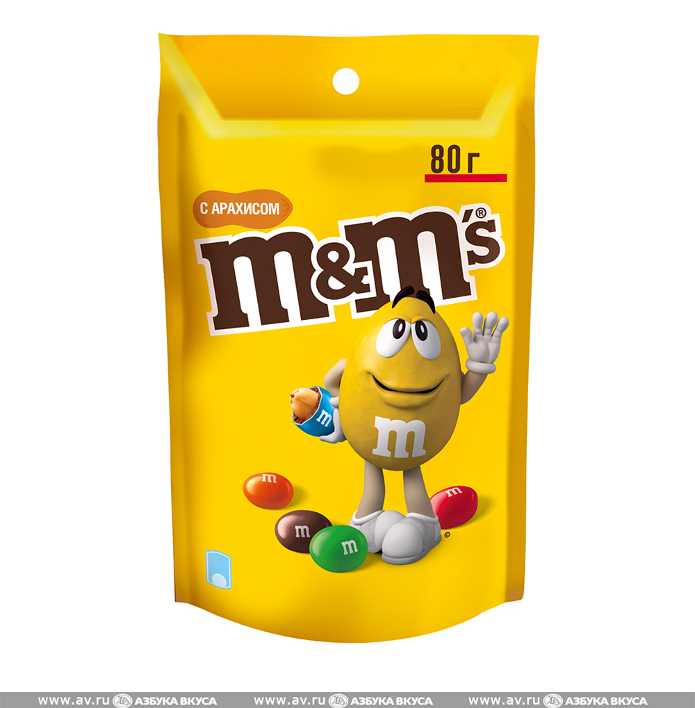 Изображение товара Драже с арахисом, M&M's, 80 г, Россия Изображение товара Драже с арахисом, M&M's, 80 г, Россия