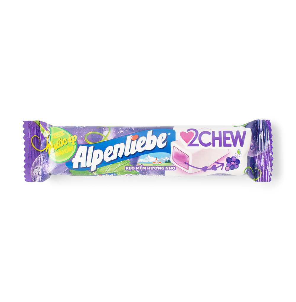 Изображение товара Жевательные конфеты 2 Chew со вкусом винограда, Alpenliebe, 24.5 г, Вьетнам Изображение товара Жевательные конфеты 2 Chew со вкусом винограда, Alpenliebe, 24.5 г, Вьетнам