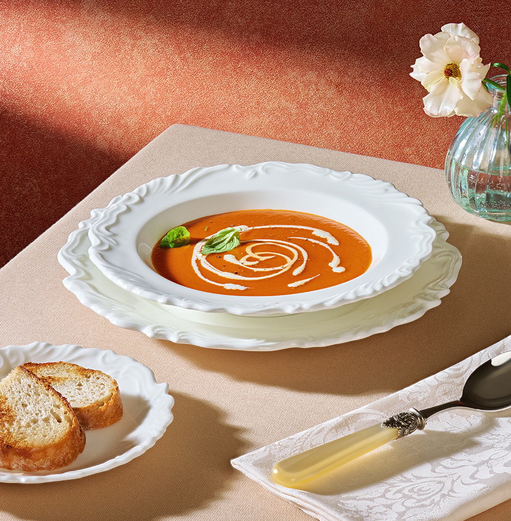 Изображение товара Тарелка суповая с тиснением из каменной керамики, «Азбука вкуса Детали», 23 см, Китай