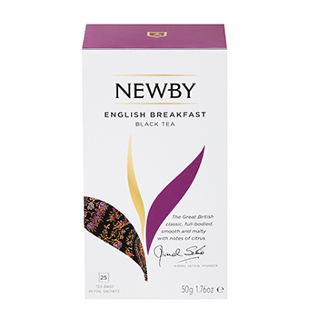Чай чёрный «Английский завтрак», Newby, 25 пакетиков, 50 г, Индия