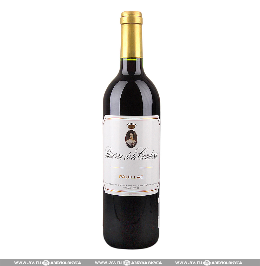 Изображение товара Вино французское красное AOC Pauillac Reserve de la Comtesse Chateau Pichon Longueville Comtesse, 0.75 L Изображение товара Вино французское красное AOC Pauillac Reserve de la Comtesse Chateau Pichon Longueville Comtesse, 0.75 L