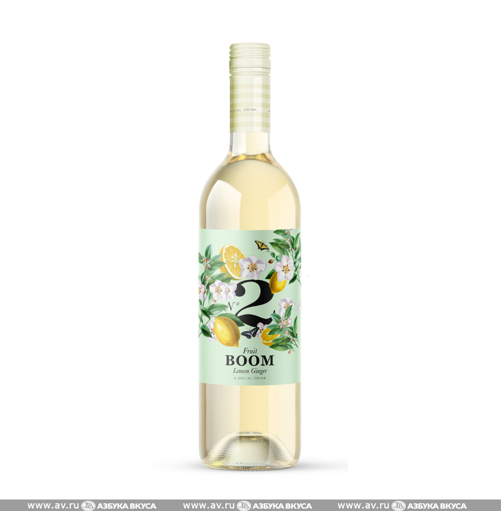 Изображение товара Виноградосодержащий напиток Fruit Boom Lemon Ginger Alexis Freres 0.75L