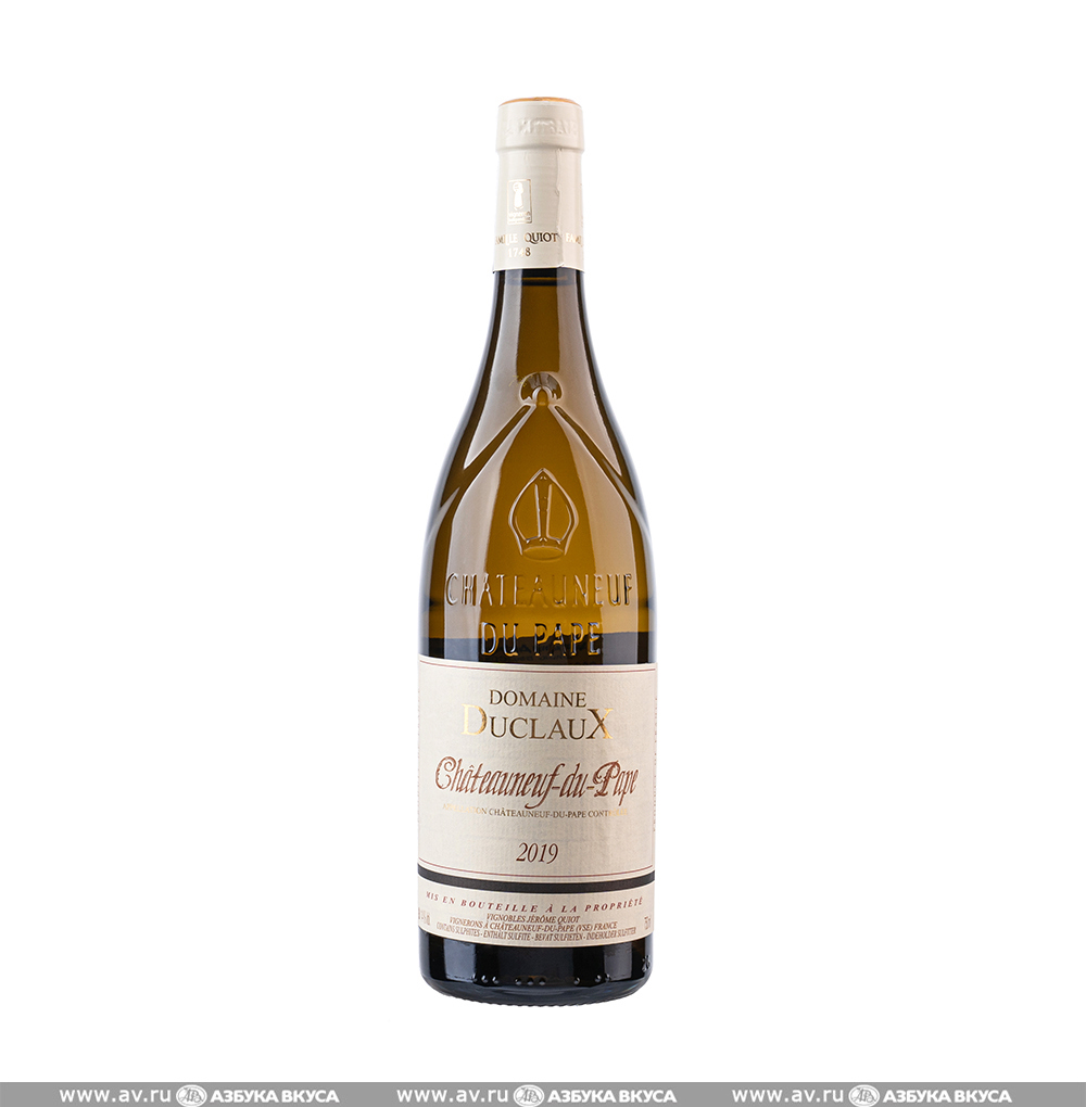 Изображение товара Французское белое вино AOC Chateauneuf-du-Pape Domaine Duclaux Famille Quiot 0.75 L Изображение товара Французское белое вино AOC Chateauneuf-du-Pape Domaine Duclaux Famille Quiot 0.75 L