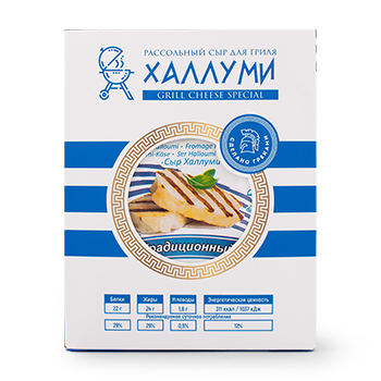Сыр рассольный Халуми для гриля 43%, «Kesidis Dairy», Россия БЗМЖ