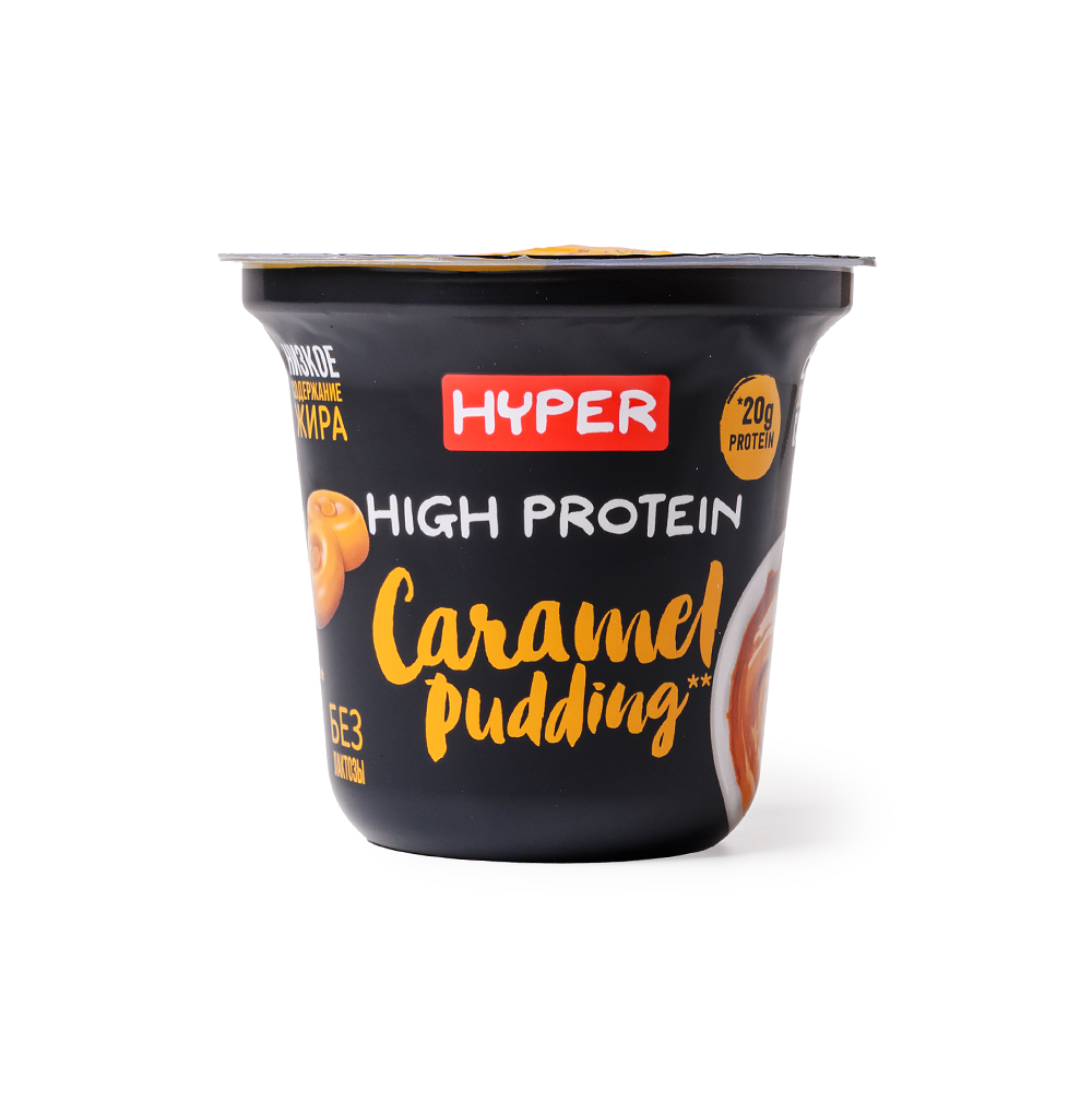 Изображение товара Пудинг молочный High Protein со вкусом карамели 1.5% безлактозный, Hyper, 200 г, Россия Изображение товара Пудинг молочный High Protein со вкусом карамели 1.5% безлактозный, Hyper, 200 г, Россия