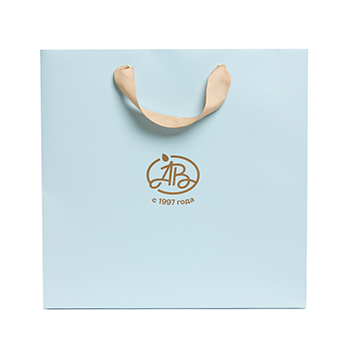 Изображение товара Пакет подарочный «Детство» M, 30х30х14 см, «Азбука вкуса», голубой, Россия