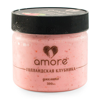 Изображение товара Мороженое молочное «Голландская клубника», Amore, 300 мл, Россия, БЗМЖ