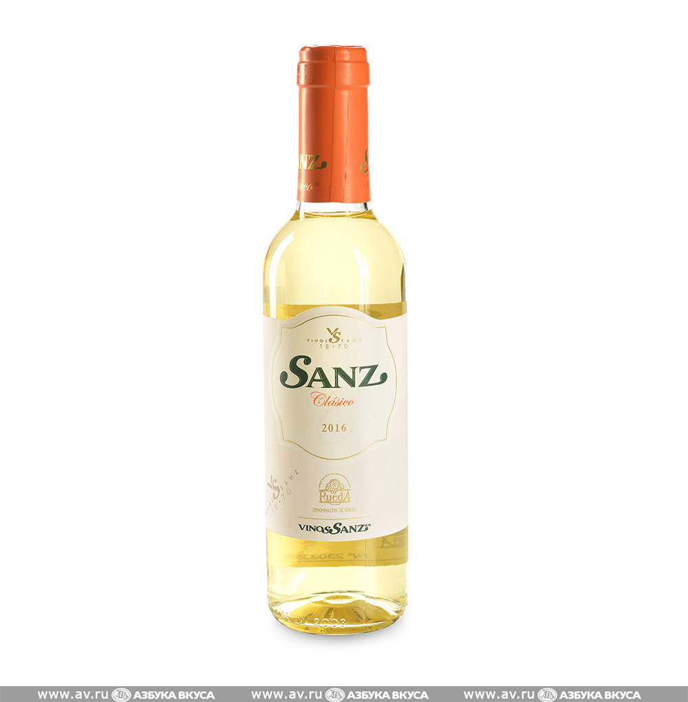 Изображение товара Вино испанское белое DO Rueda Classico Vinos Sanz, 0.375 L Изображение товара Вино испанское белое DO Rueda Classico Vinos Sanz, 0.375 L