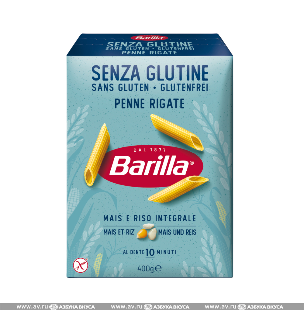 Изображение товара Макаронные изделия Barilla Пенне Ригате без глютена, 400 г, Италия Изображение товара Макаронные изделия Barilla Пенне Ригате без глютена, 400 г, Италия