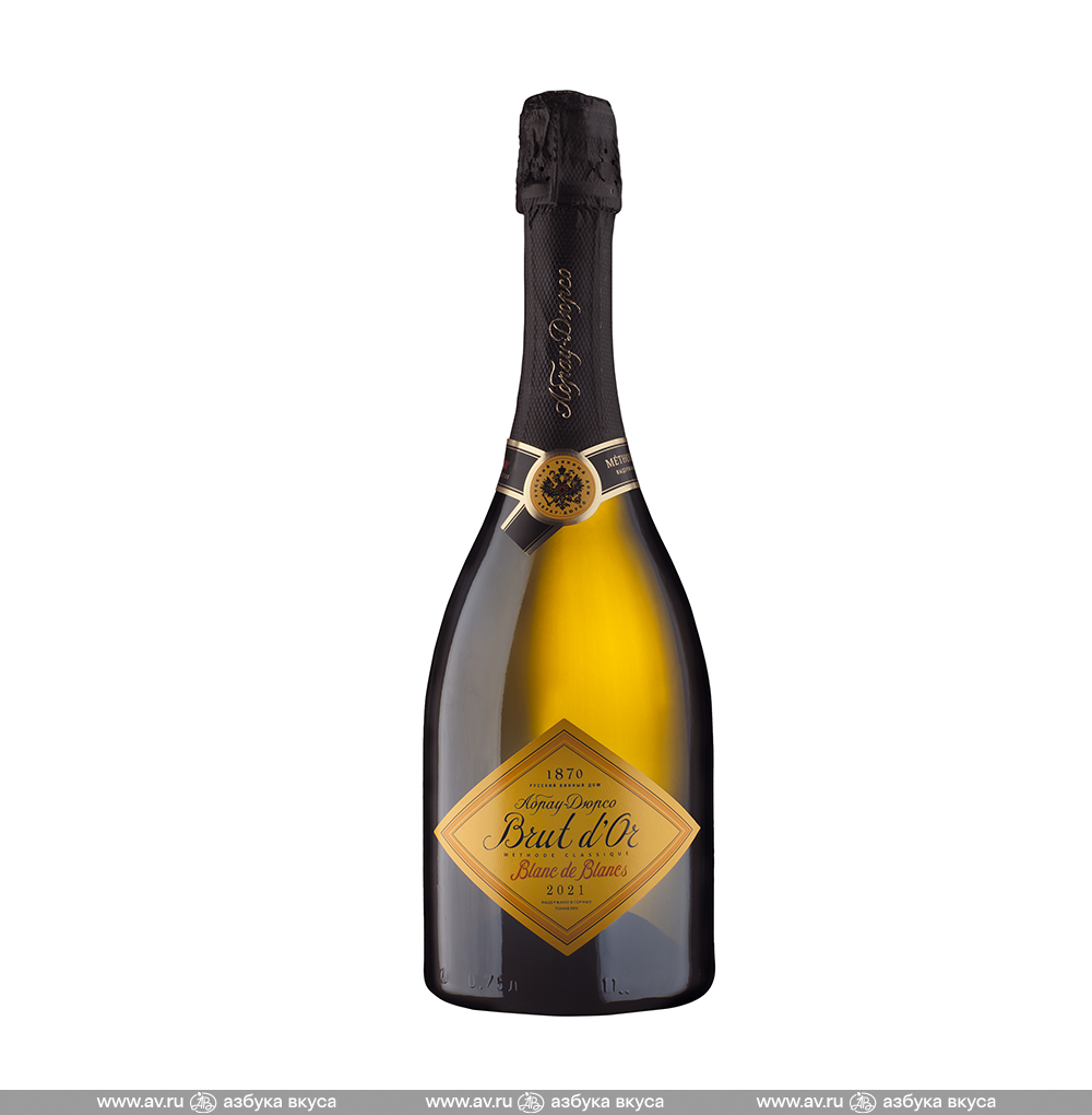 Изображение товара Игристое вино российское белое брют ЗГУ Кубань Brut d'Or Blanc de Blancs Абрау-Дюрсо, 0.75 L
