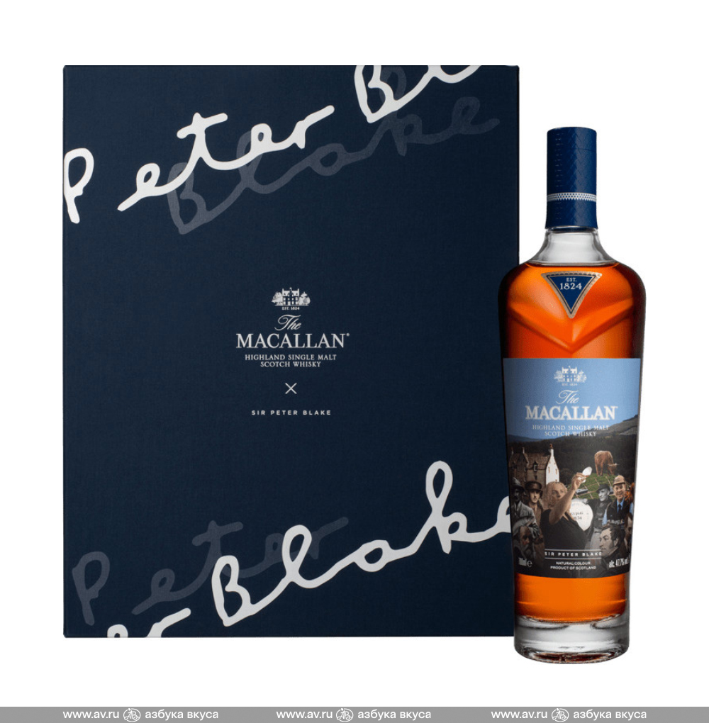 Изображение товара Виски шотландский Macallan Sir Peter Blake Highland Single Malt 47.7%, 0.7 L, п/у Изображение товара Виски шотландский Macallan Sir Peter Blake Highland Single Malt 47.7%, 0.7 L, п/у