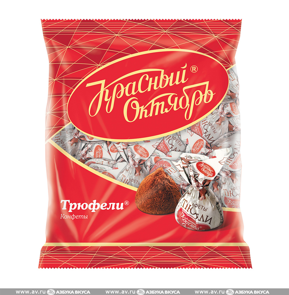 Изображение товара Конфеты Трюфели Красный Октябрь 200 г шоколадные в виде купола
